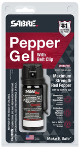 Sabre MK3-CFTG-BC Pepper Gel with Belt Clip, 1.8 oz, Black