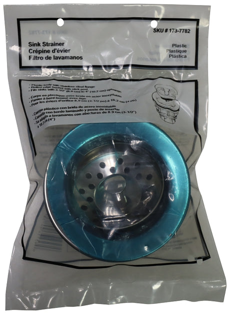 ProSource 80371 Basket Strainer, 4.3 in Dia, For: 3-1/2 to 4 in Dia Opening Sink