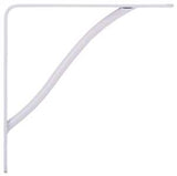 ProSource SB-006PS Decorative and Elegant Shelf Bracket, 132 lb/Pair, 6 in L, 6 in H, Steel, White