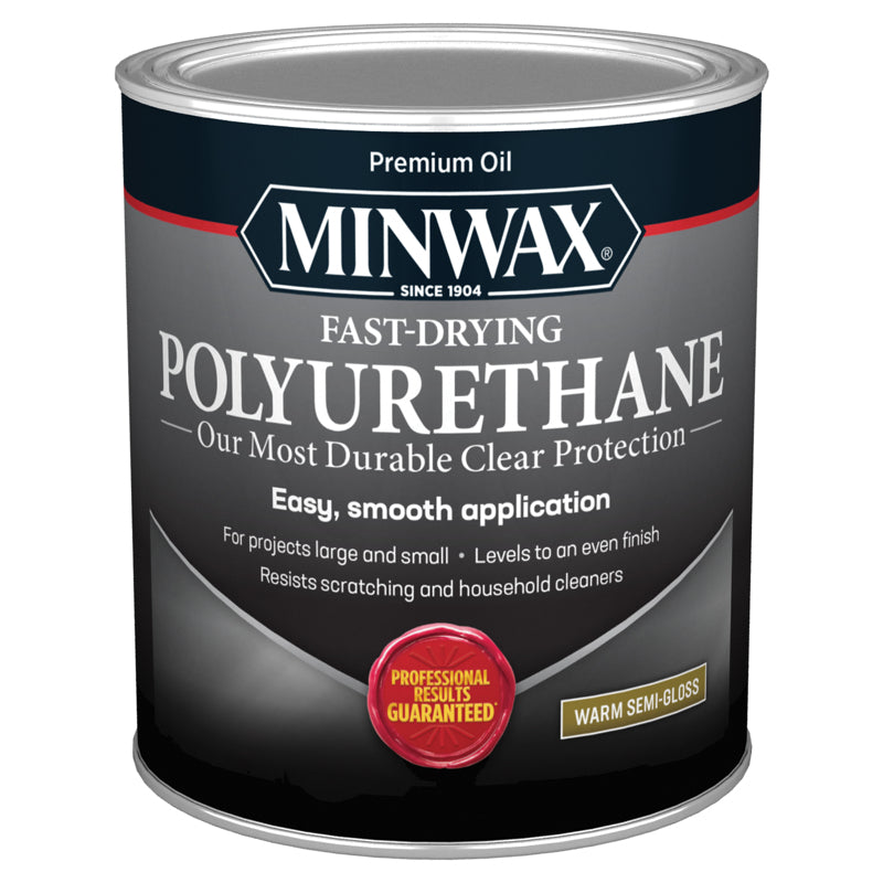 Minwax Semi-Gloss Clear Oil-Based Fast-Drying Polyurethane 1 qt