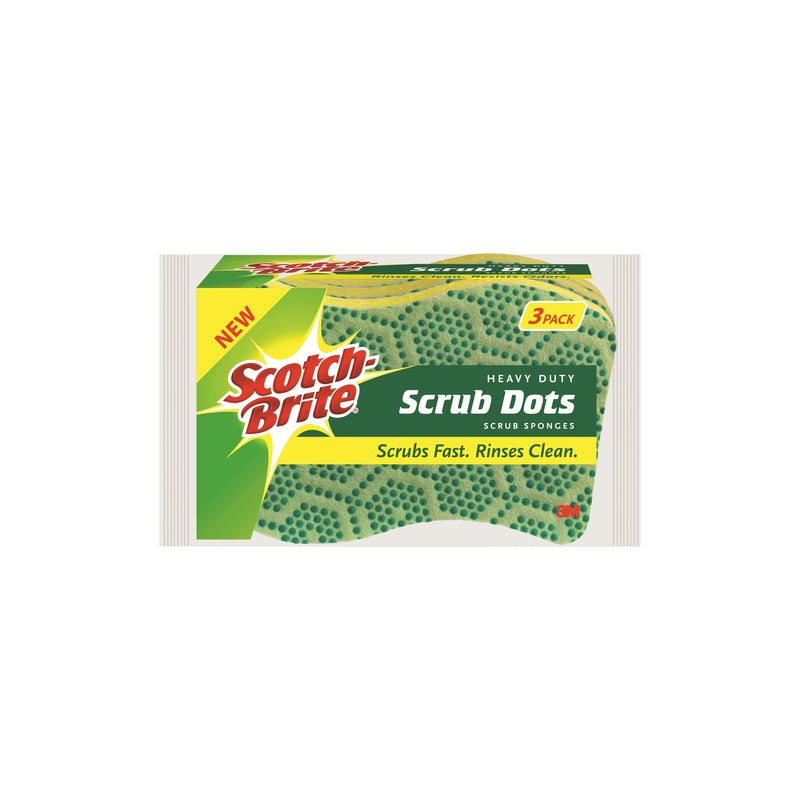 Scotch-Brite Heavy Duty Sponge For Pots and Pans 2.6 in. L 3 pk