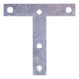 ProSource 22530ZCL T-Plate, 4 in L, 4 in W, 2 mm Thick, Steel, Zinc, Pack of 20