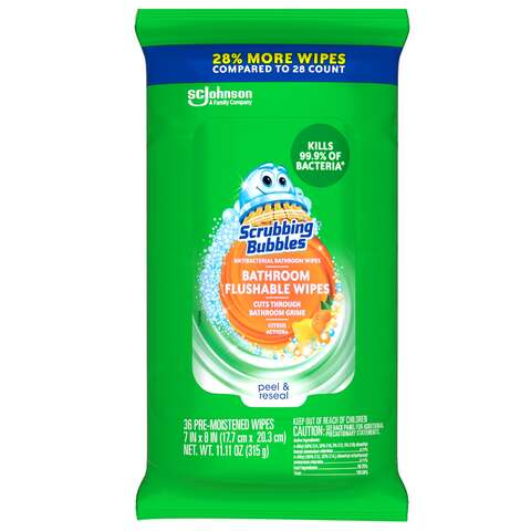 Scrubbing Bubbles Citrus Scent Antibacterial Wipes 36 ct 1 pk