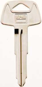 Hy-Ko 11010MIT3 Automotive Key Blank, Brass, Nickel, For: Mitsubishi Vehicle Locks, MIT3 Key Number, Pack of 10