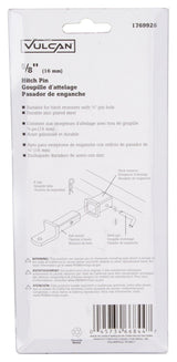 Vulcan HP-12 Hitch Pin, 1/2 in Dia Pin, 4 in OAL, Steel, Zinc