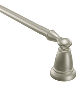 Moen Y2618BN Towel Bar, 3.1 in Projection, 20.02 in OAL, 3.1 in OAW, 18 in L Rod, Aluminum, Brushed Nickel, Surface