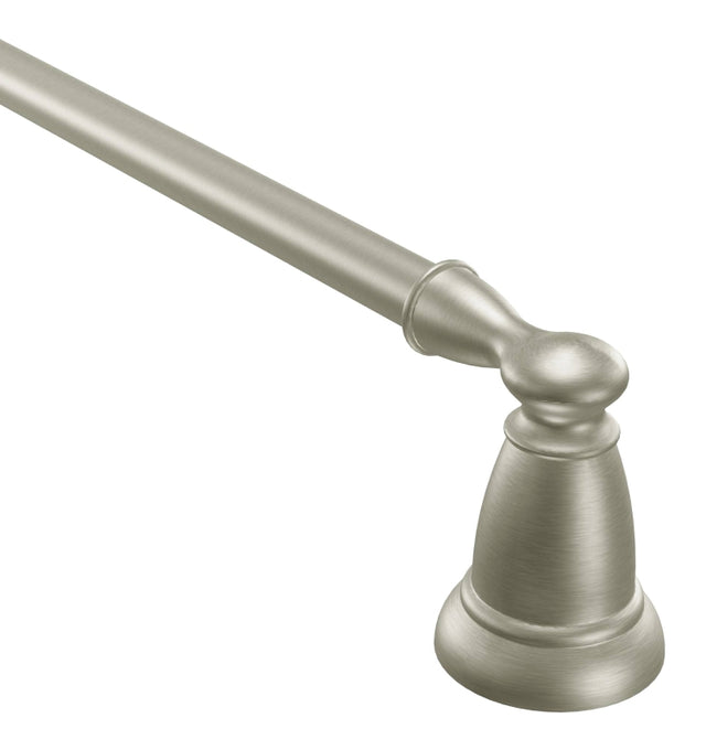 Moen Y2618BN Towel Bar, 3.1 in Projection, 20.02 in OAL, 3.1 in OAW, 18 in L Rod, Aluminum, Brushed Nickel, Surface