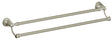 Moen Banbury Series Y2622BN Double Towel Bar, 24 in L Rod, Aluminum/Zamac, Brushed Nickel, Surface Mounting