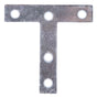 ProSource 22529ZCL T-Plate, 3 in L, 3 in W, 2 mm Thick, Steel, Zinc, Pack of 20