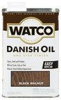WATCO 65341 Danish Oil, Black/Walnut, Liquid, 1 qt, Can