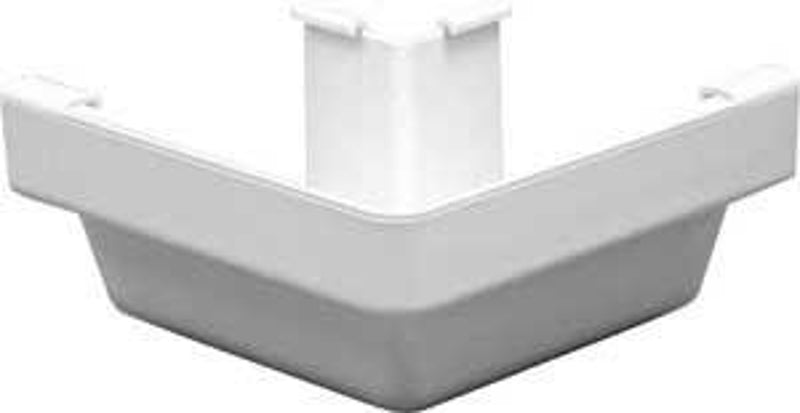 Euramax M0503HPT Gutter Outside Corner, 5 in Gutter, Vinyl, White