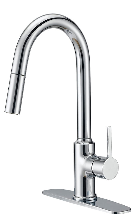 Boston Harbor FP4AF227CP Contemporary Pull-Down Kitchen Faucet, 1.8 gpm, 1-Handle, 1 or 3-Faucet Hole
