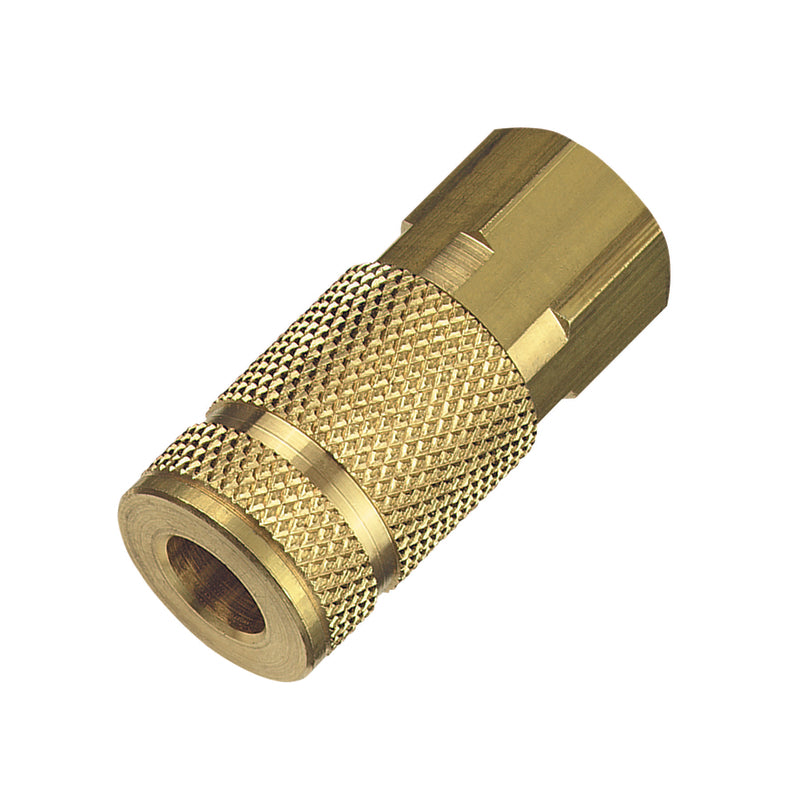 Tru-Flate Brass Aro Style Coupler 1/4 in. Female 1 pc, Pack of 10