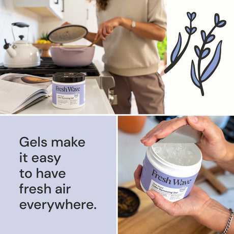 Fresh Wave Lavender Scent Odor Removing Gel 15 oz Gel, Pack of 6