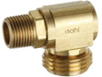 Dahl 620-62-04-BAG Mini Ball Pipe Elbow, 3/8 in, MIP x Male Hose, Brass, 250 psi Pressure
