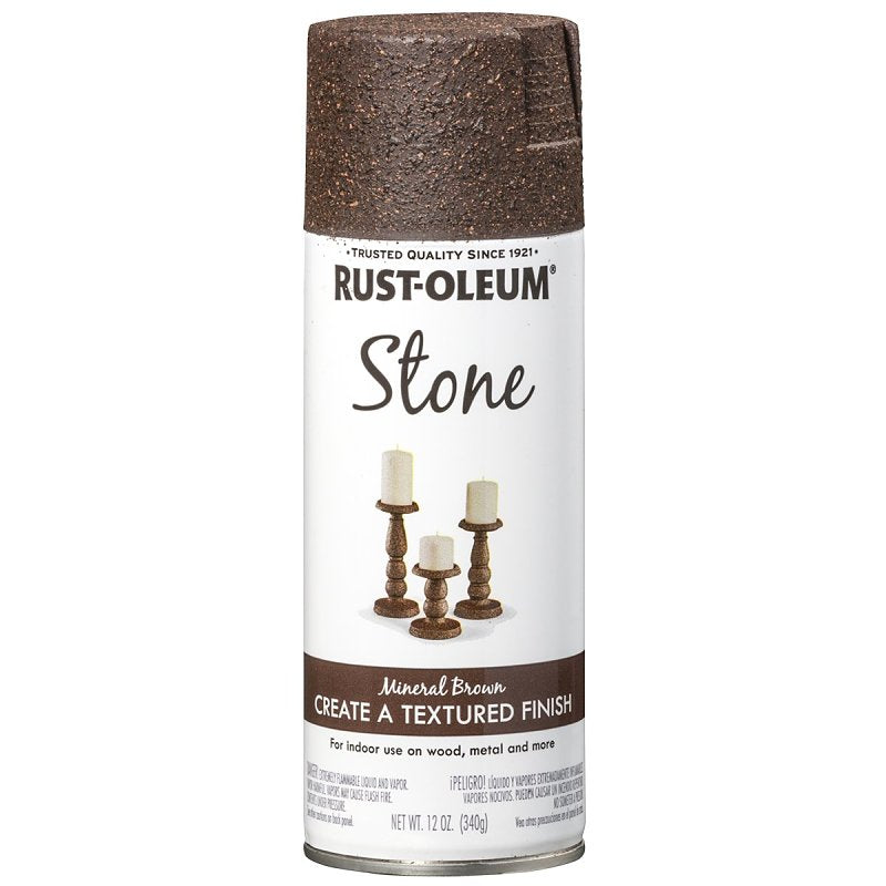 Rust-Oleum 342731 Specialty Paint, Flat/Matte, Mineral Brown, 12 oz, Aerosol Can