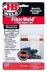 J-B Weld FiberWeld 38248 Pipe Repair Cast, 48 in L, 2 in W, Fiberglass, Off-White