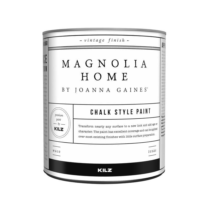 Magnolia Home by Joanna Gaines KILZ Flat Chalk Finish Tint Base Base 1 Furniture Paint Interior 1 qt, Pack of 6