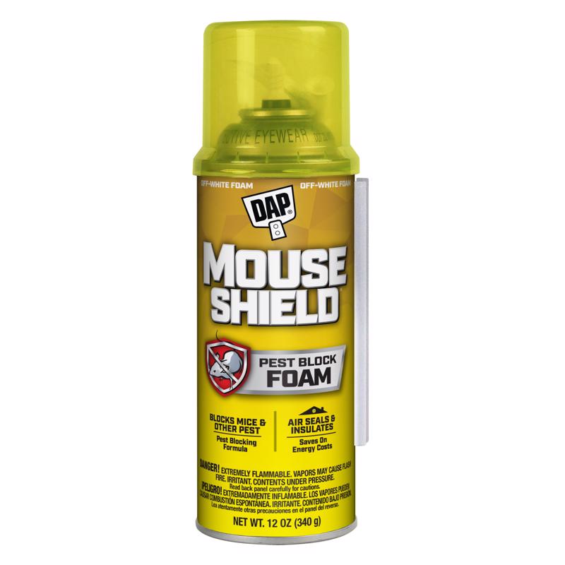 Touch 'n Foam Mouse Shield Off White Polyurethane Foam Foam Sealant 12 oz, Pack of 6