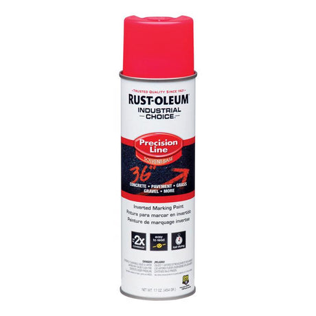 Rust-Oleum Industrial Choice Fluorescent Pink Inverted Marking Paint 17 oz, Pack of 6