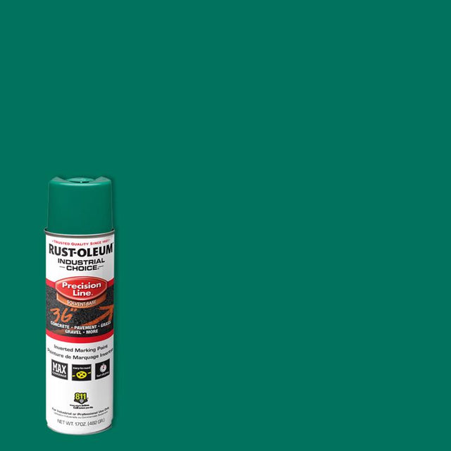 Rust-Oleum Industrial Choice System SB OSHA Safety Green Inverted Marking Paint 17 oz, Pack of 6