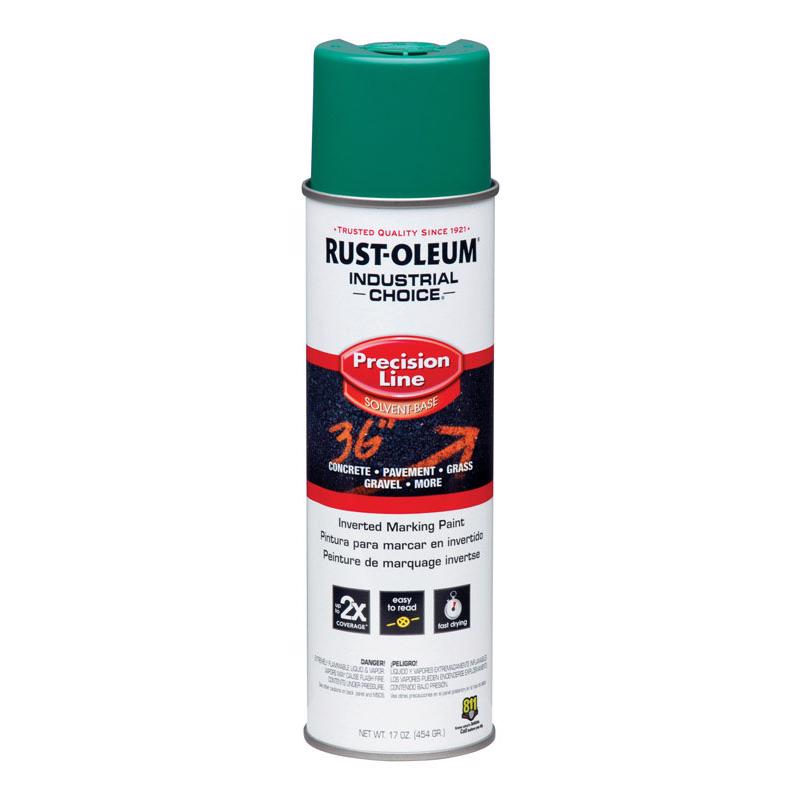 Rust-Oleum Industrial Choice System SB OSHA Safety Green Inverted Marking Paint 17 oz, Pack of 6