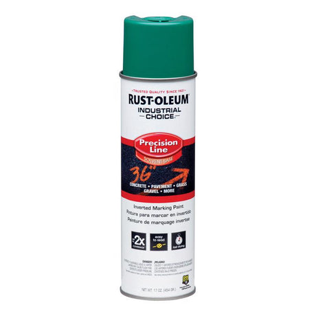 Rust-Oleum Industrial Choice System SB OSHA Safety Green Inverted Marking Paint 17 oz, Pack of 6