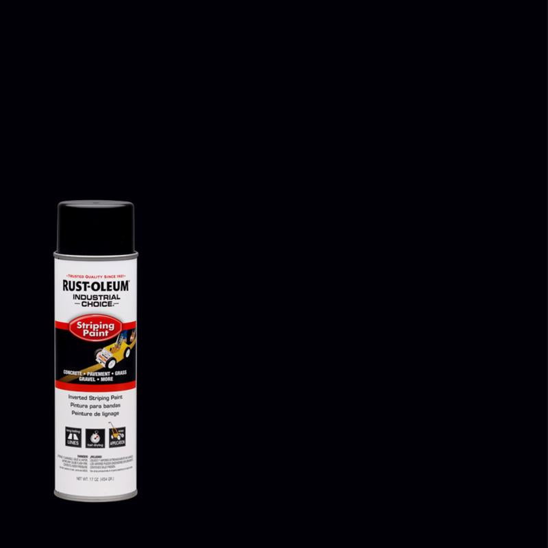 Rust-Oleum 1677838 Inverted Marking Spray Paint, Flat/Matte, Black, 18 oz, Can, Pack of 6