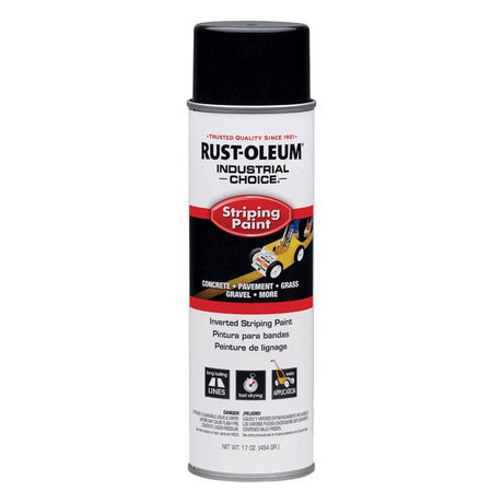 Rust-Oleum 1677838 Inverted Marking Spray Paint, Flat/Matte, Black, 18 oz, Can, Pack of 6