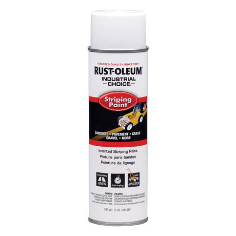 Rust-Oleum Industrial Choice White Inverted Striping Paint 18 oz, Pack of 6