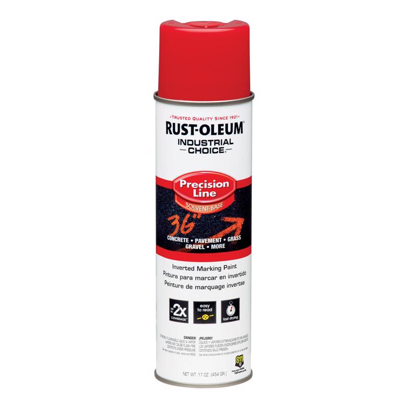 Rust-Oleum Industrial Choice Red Inverted Marking Paint 17 oz, Pack of 6
