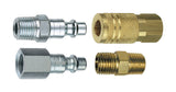 Tru-Flate Brass/Steel Air Coupler and Plug Set 1/4 in. Female 4 pc