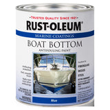 Rust-Oleum Marine Coatings Outdoor Flat Blue Epoxy Antifouling Paint 1 qt