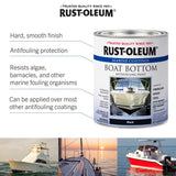 Rust-Oleum Marine Coatings Outdoor Flat Blue Epoxy Antifouling Paint 1 qt