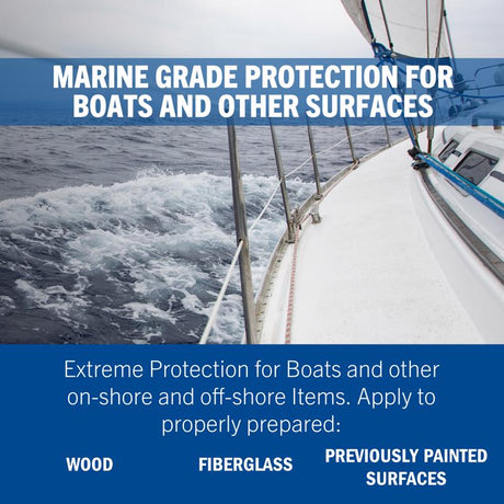 Rust-Oleum Marine Coatings Outdoor Flat Blue Epoxy Antifouling Paint 1 qt