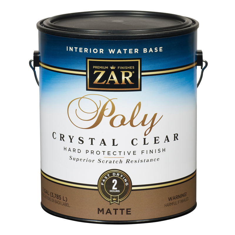 Aqua ZAR 34413 Polyurethane, Liquid, Antique Crystal Clear, 1 gal, Can, Pack of 2