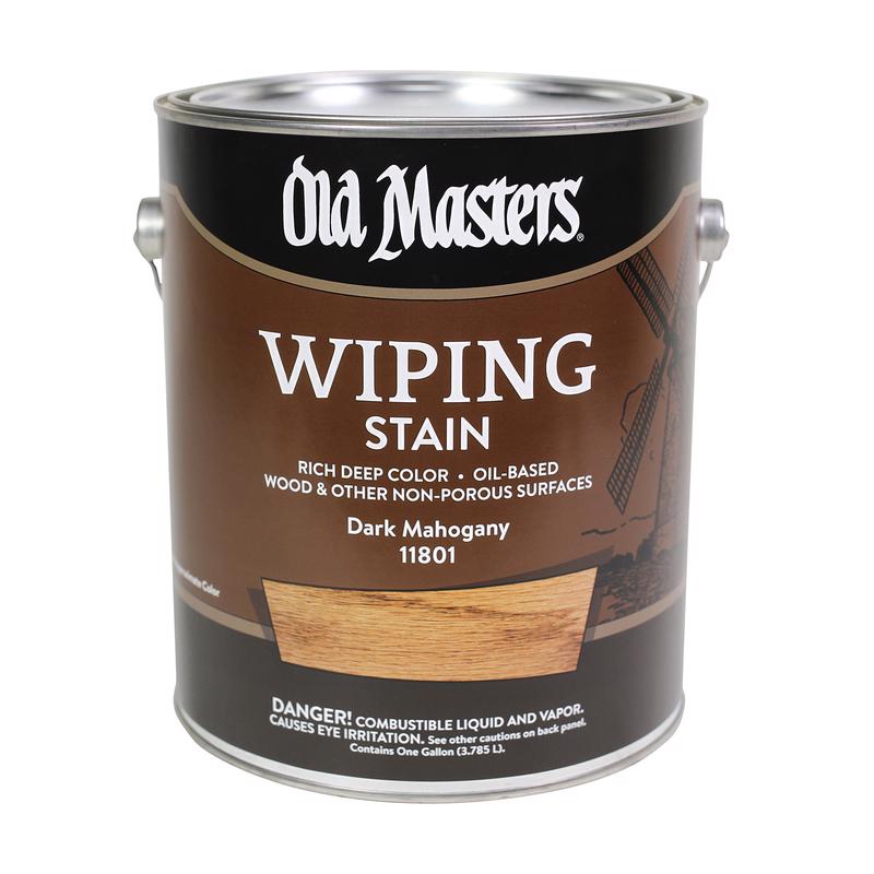 Old Masters 11801 Wiping Stain, Dark Mahogany, Liquid, 1 gal, Can, Pack of 2