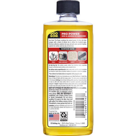 Goo Gone Pro-Power Liquid Adhesive Remover 8 oz, Pack of 12