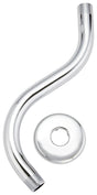 Plumb Pak PP825-191 Shower Arm and Flange, 11-1/4 in L, Stainless Steel, Polished Chrome, S