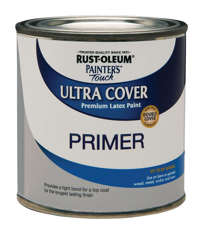 Rust-Oleum 1980730 Primer, Flat, Gray, 0.5 pt, Can, Pack of 6