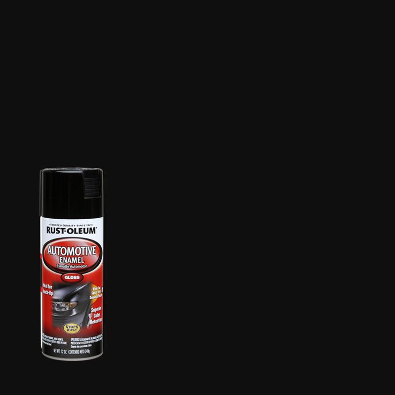 Rust-Oleum Automotive Gloss Black Enamel Spray Paint 12 oz, Pack of 6