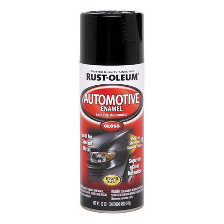 Rust-Oleum Automotive Gloss Black Enamel Spray Paint 12 oz, Pack of 6