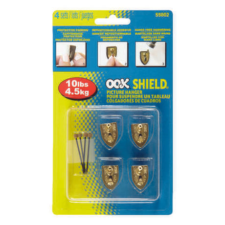 HILLMAN OOK Shield Picture Hanger 10 lb 4 pk