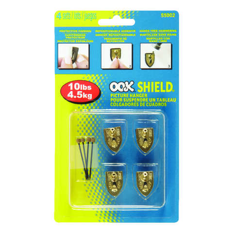 OOK Shield Picture Hanger 10 lb 4 pk