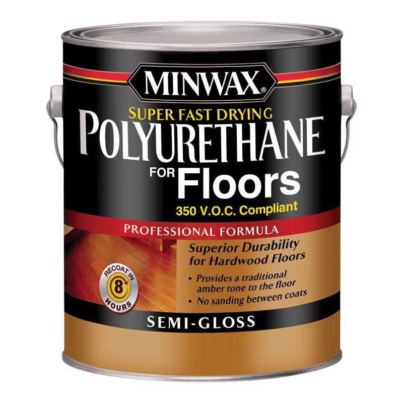 Minwax 130240000 Polyurethane, Semi-Gloss, Liquid, Clear, 1 gal, Can, Pack of 2