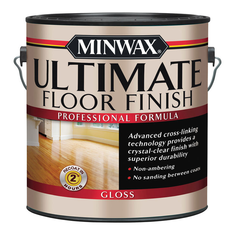 Minwax Gloss Clear Water-Based Ultimate Floor Finish 1 gal, Pack of 2