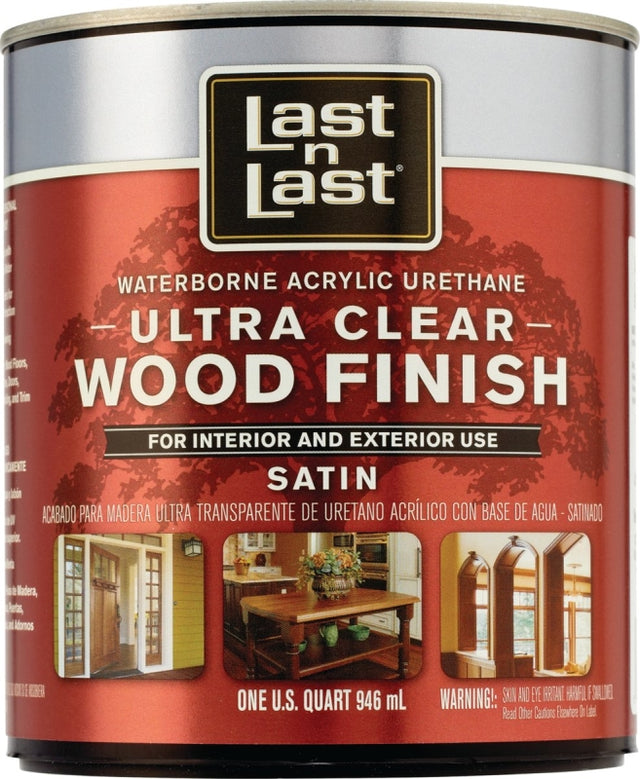Last n Last 13104 Acrylic Urethane, Satin, Liquid, Clear, 1 qt, Can