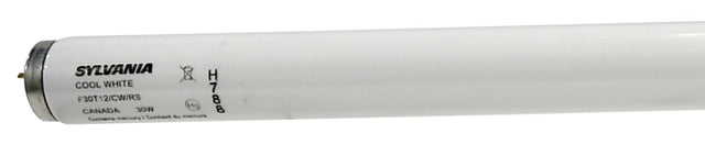 Sylvania 23493 Fluorescent Bulb, 4200 K Color Temp, Cool White, 1870 Lumens, 30 W, T12 Lamp, Medium Lamp Base, Pack of 6