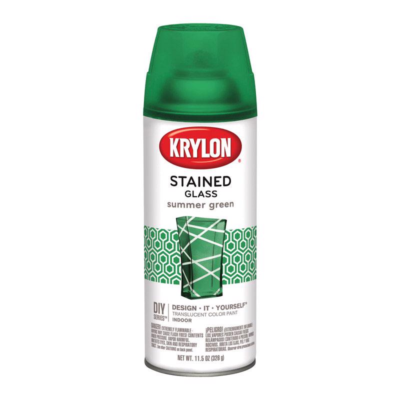 Krylon K09028000 Stained Glass Spray, Gloss, Summer Green, 11.5 oz, Can