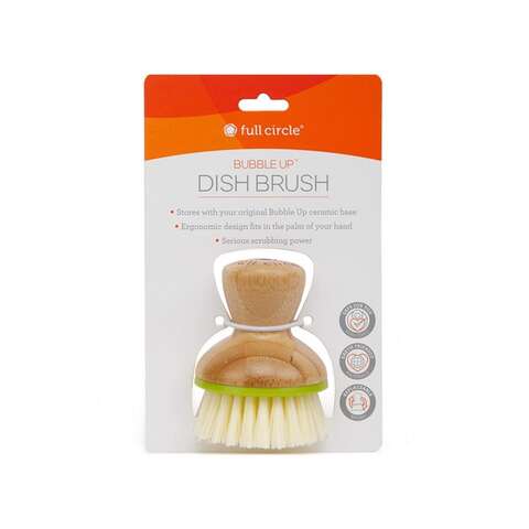 Full Circle Bubble Up 2.36 in. W Medium Bristle Bamboo Handle Dish Brush